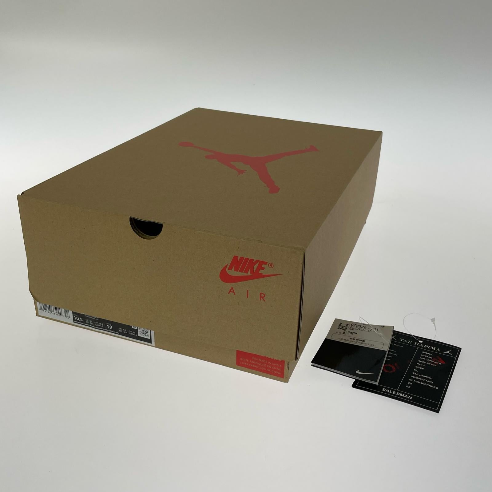 スニーカー Air Jordan 6 Retro Infrared Salesman 28.5cm (US10 1/2 UK10 EU47) ブラック