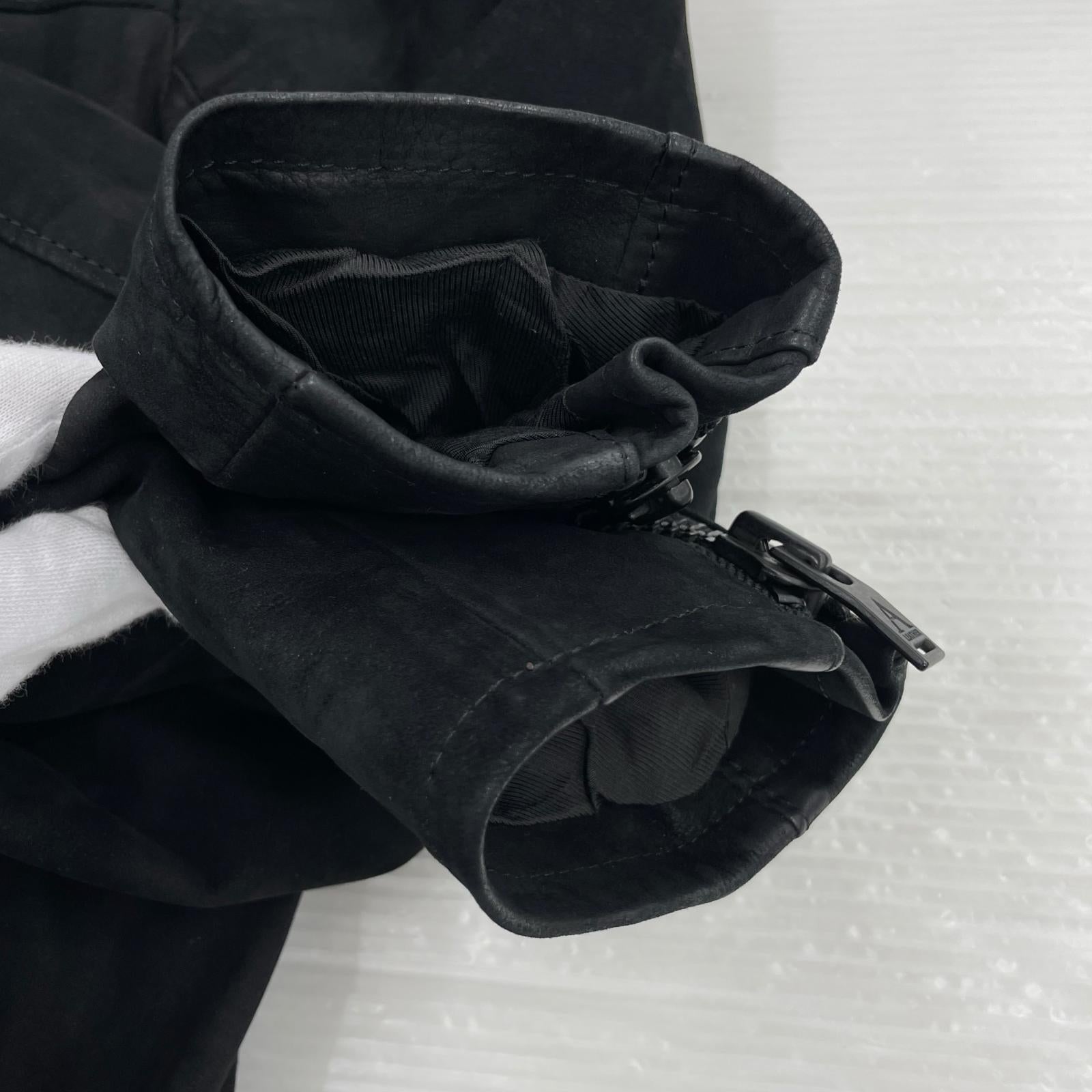 レザージャケット A LEATHER 牛革 レザージャケット　黒　52 ブラック