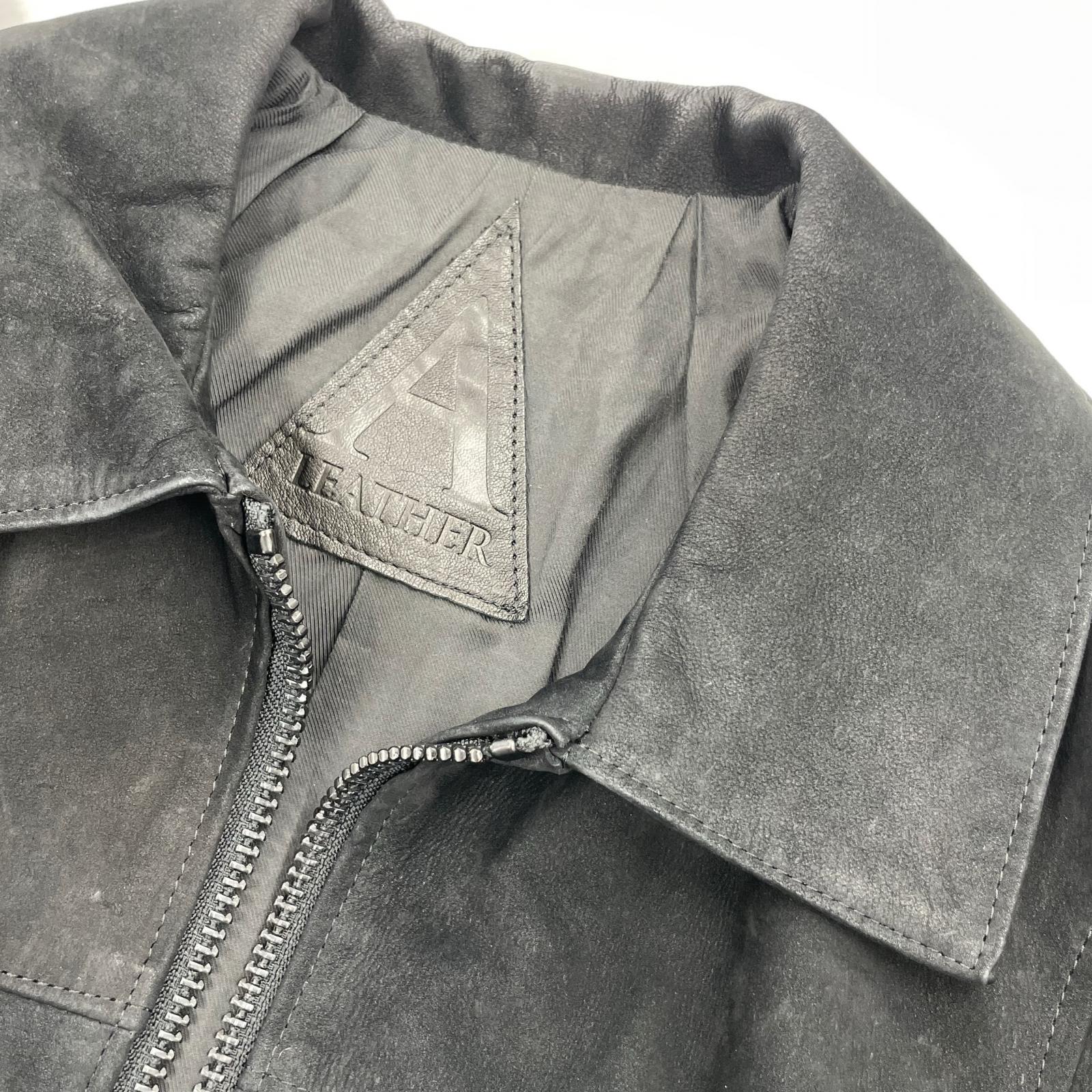 レザージャケット A LEATHER 牛革 レザージャケット　黒　52 ブラック