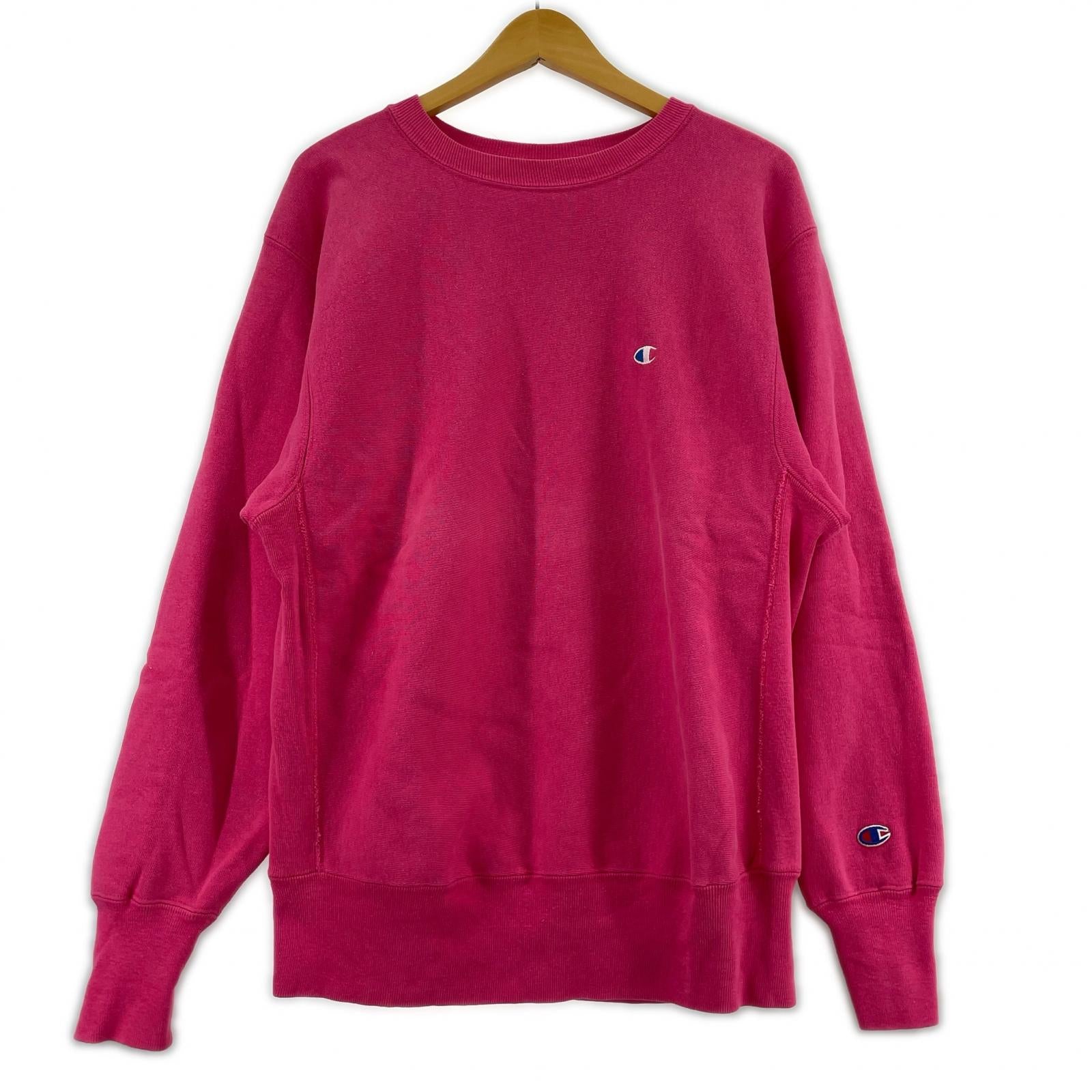 スウェット 90s REVERSE WEAVE USA製 無地 L L ピンク