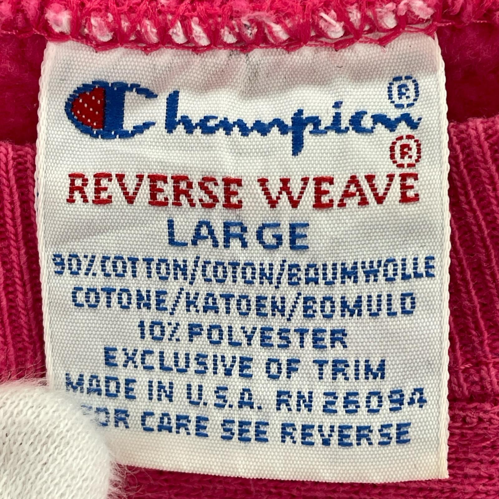 スウェット 90s REVERSE WEAVE USA製 無地 L L ピンク