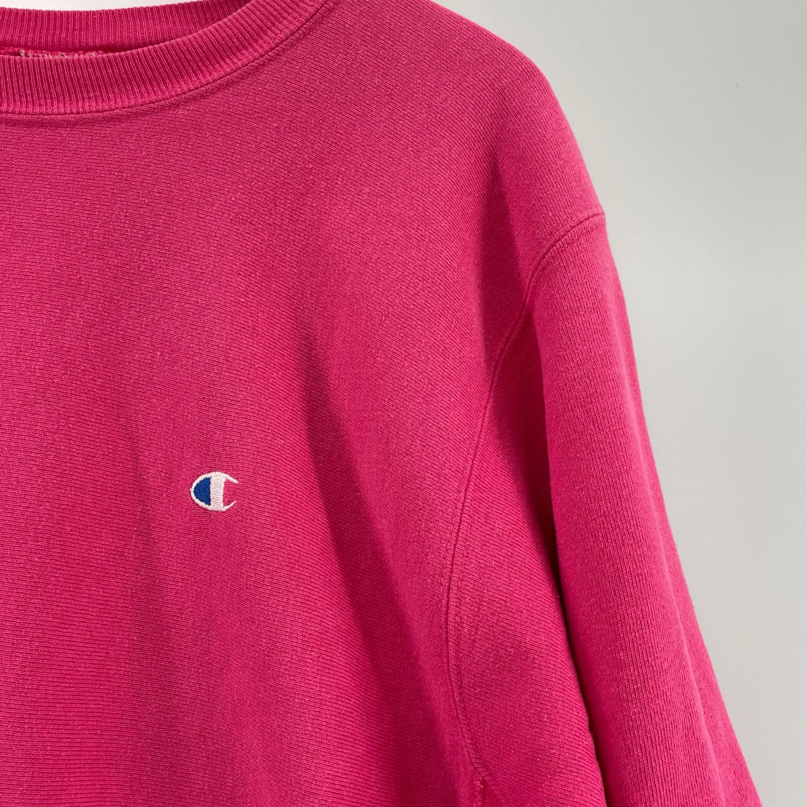 スウェット 90s REVERSE WEAVE USA製 無地 L L ピンク