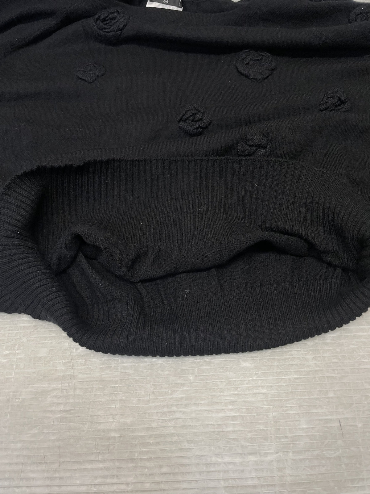 CHANEL 08AW ｺｻｰｼﾞｭ ｶｼﾐﾔ混ﾆｯﾄ 46 黒 P33490K00905