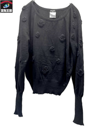 CHANEL 08AW ｺｻｰｼﾞｭ ｶｼﾐﾔ混ﾆｯﾄ 46 黒 P33490K00905