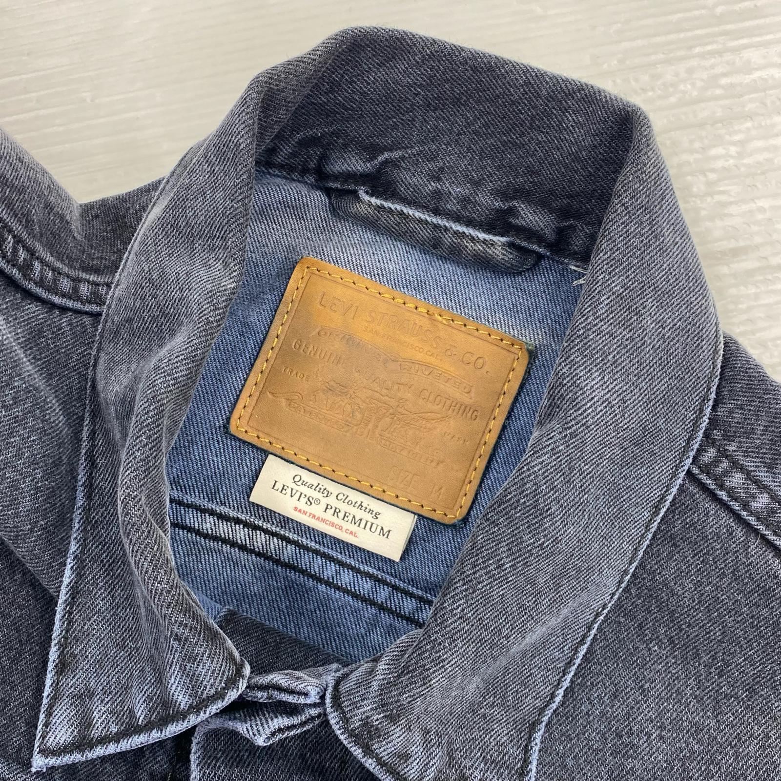 デニムジャケット premium ファースト トラッカージャケット M ブラック
