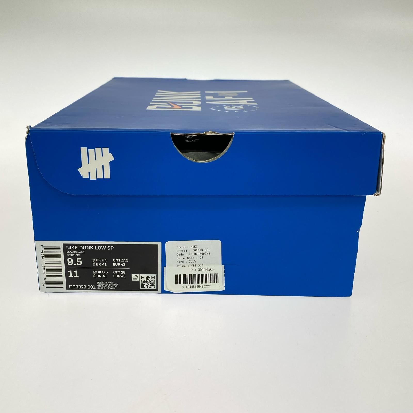 スニーカー UNDEFEATED Dunk Low SP (27.5cm) 27.5cm (US9 1/2 UK9 EU45) ブラック