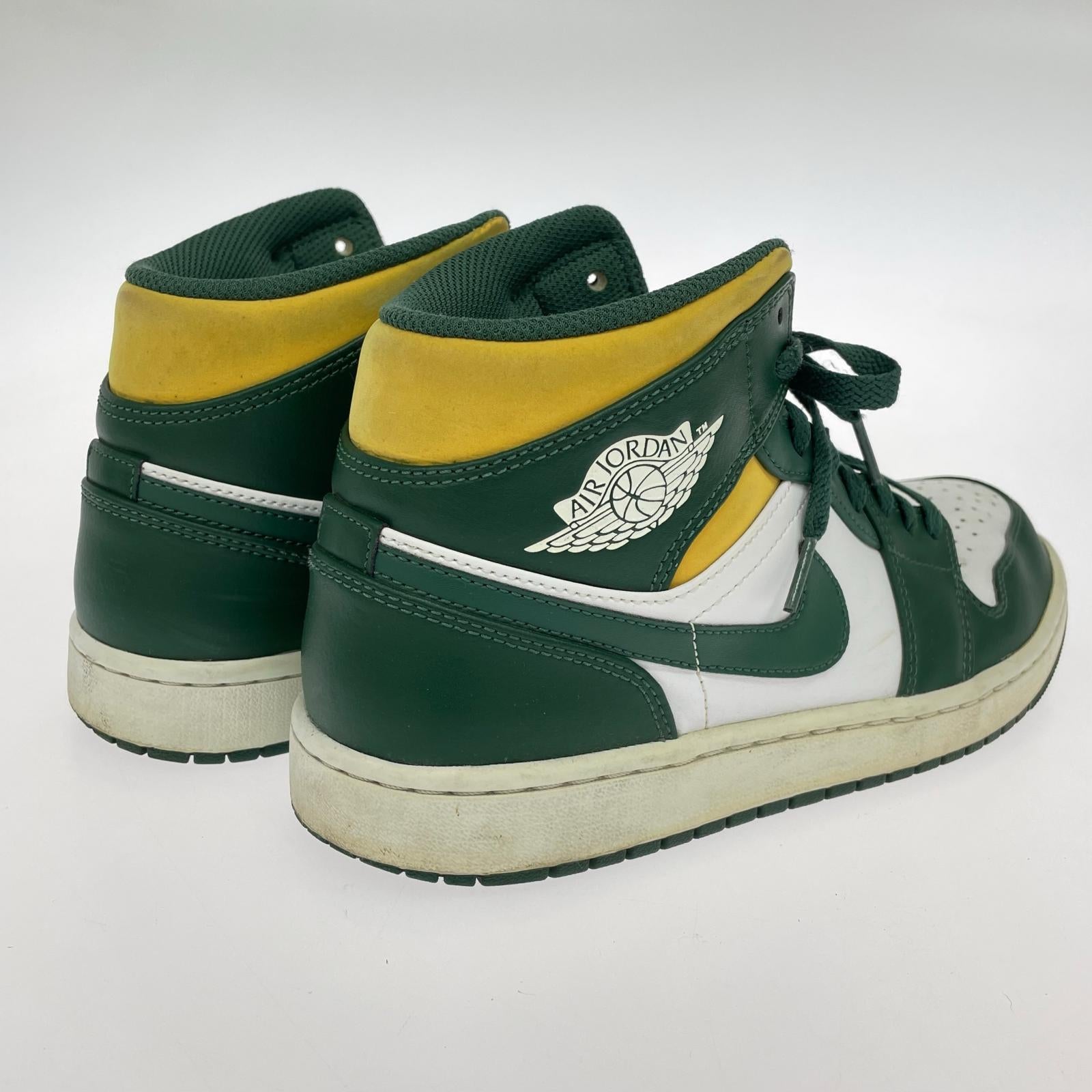 スニーカー Air Jordan 1 Mid Seattle Supersonics 554724-371　 27.5cm (US9 1/2 UK9 EU45)