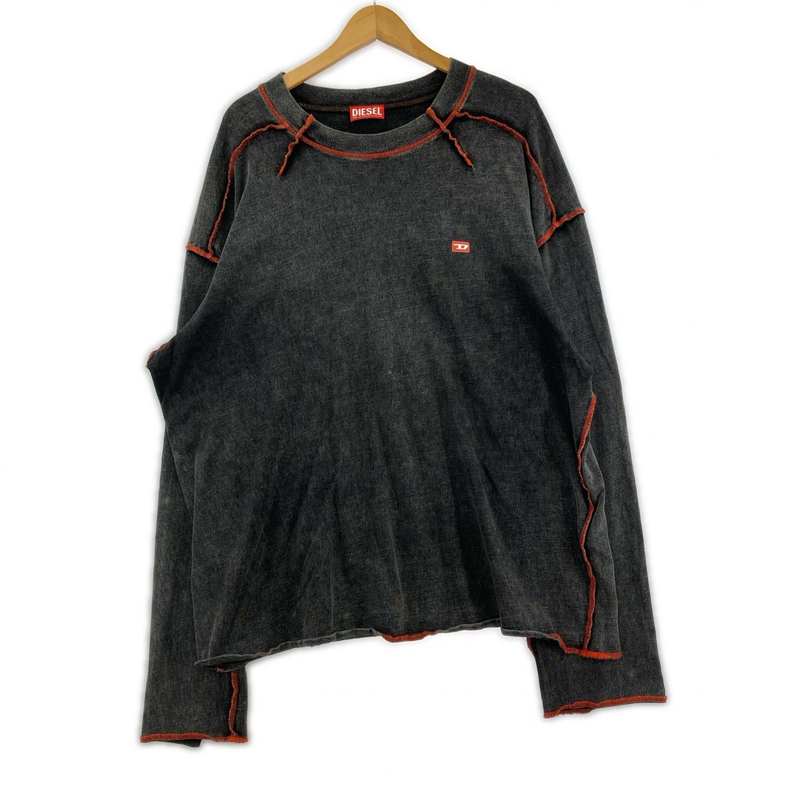 長袖Ｔシャツ T-WEEK-LS アウトシーム 黒 L ブラック