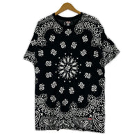 半袖Ｔシャツ Hanes ペイズリー S/Sカットソー 黒 L L ブラック