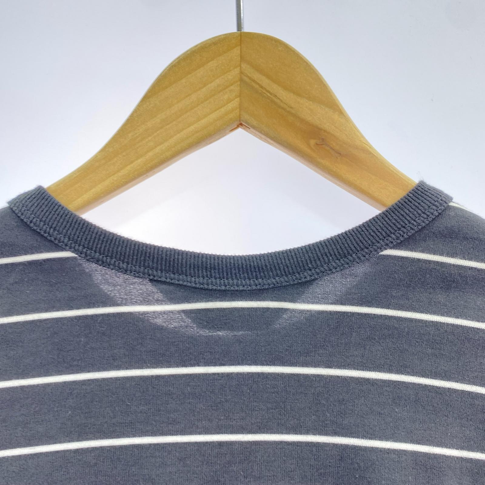 長袖Ｔシャツ ANCELLM 26SS BORDER LS ボーダーL/S Tee 2 炭黒 2