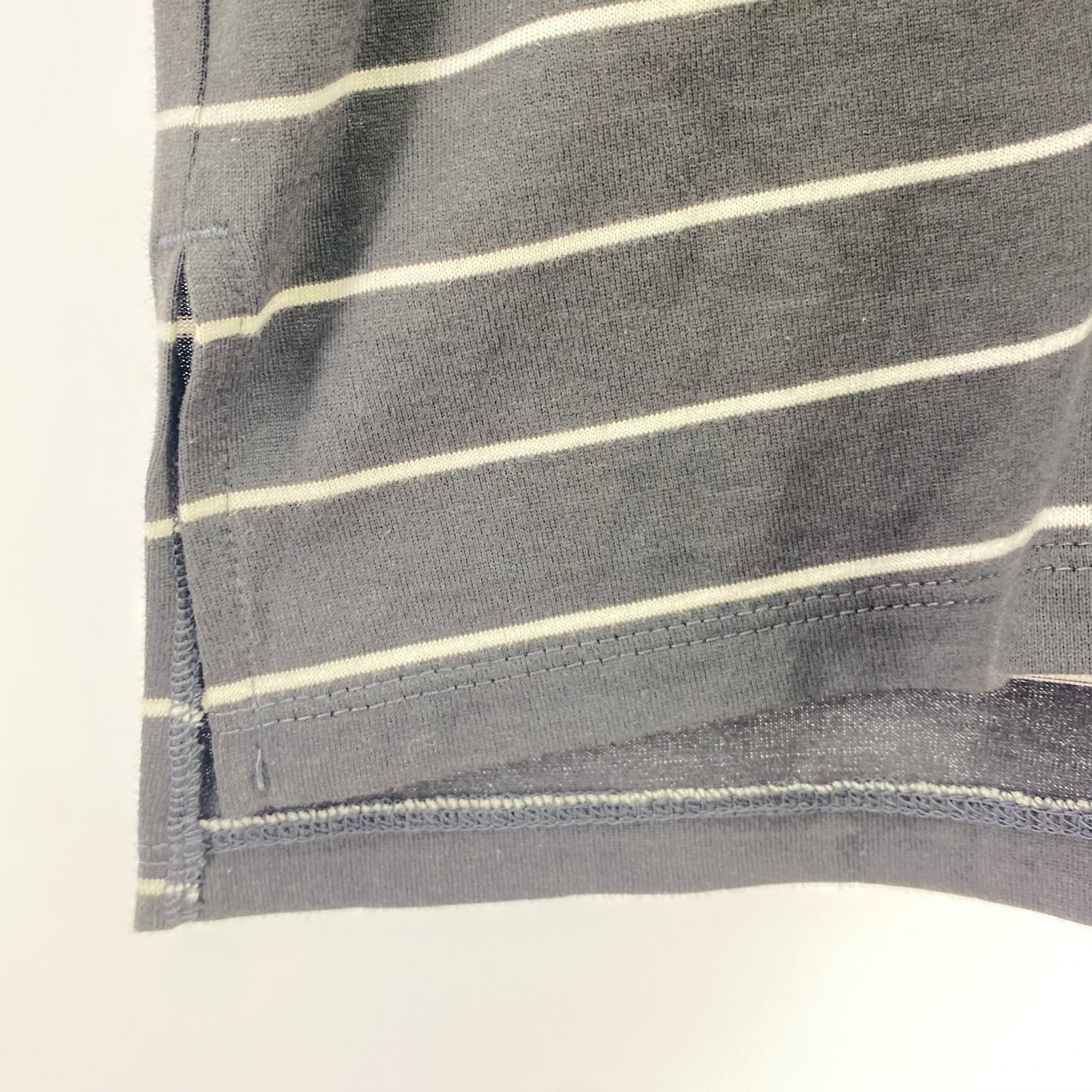 長袖Ｔシャツ ANCELLM 26SS BORDER LS ボーダーL/S Tee 2 炭黒 2