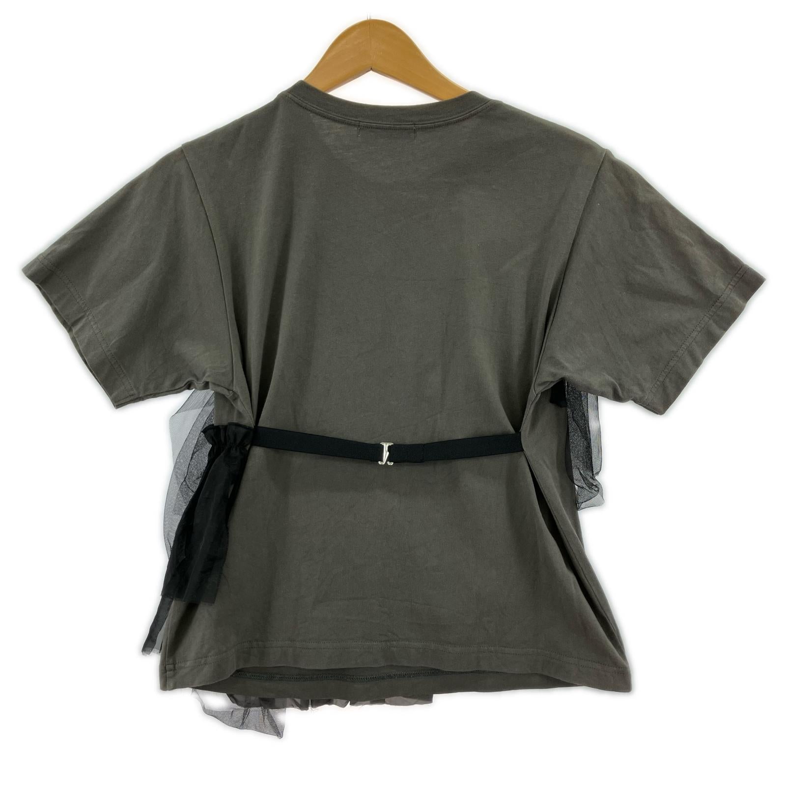 半袖Ｔシャツ フリルカットソー GRY グレー