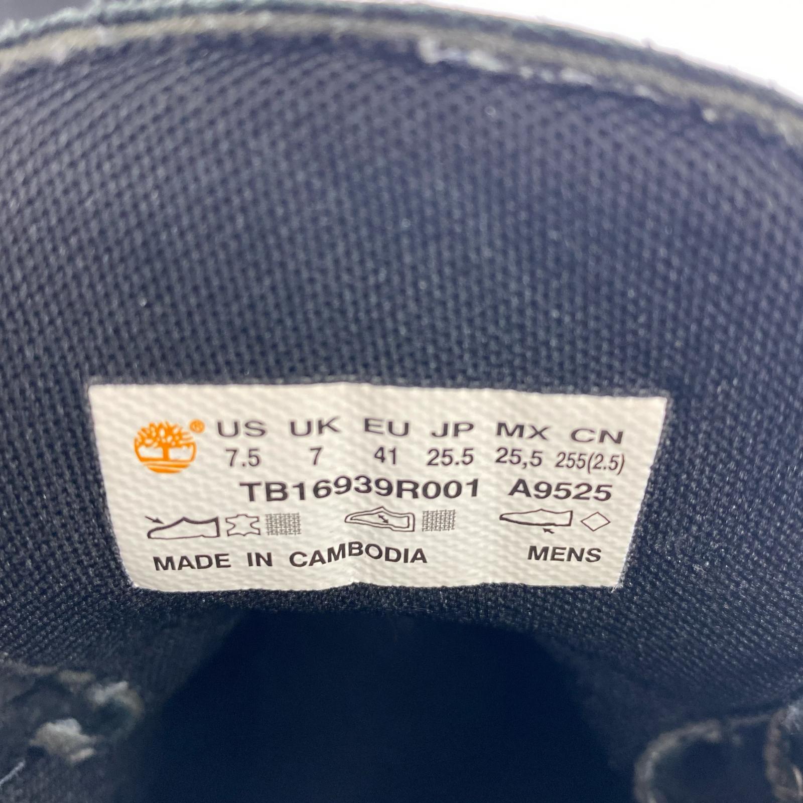 ブーツ Timberland アルバーン 6インチ レースアップ ウォータープルーフ ブーツ TB16939R001 黒 (25.5) 25.5cm (US7 1/2 UK7 EU41) ブラック