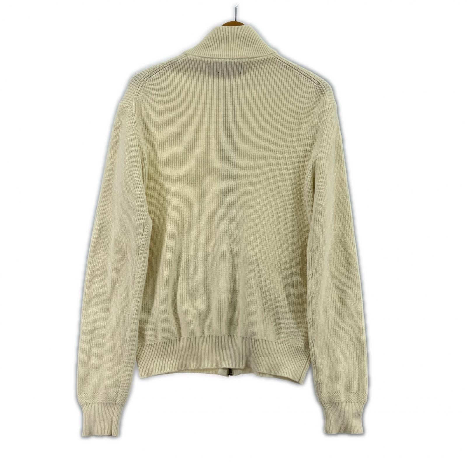 ニット Wool Full Zip Sweater White ホワイト