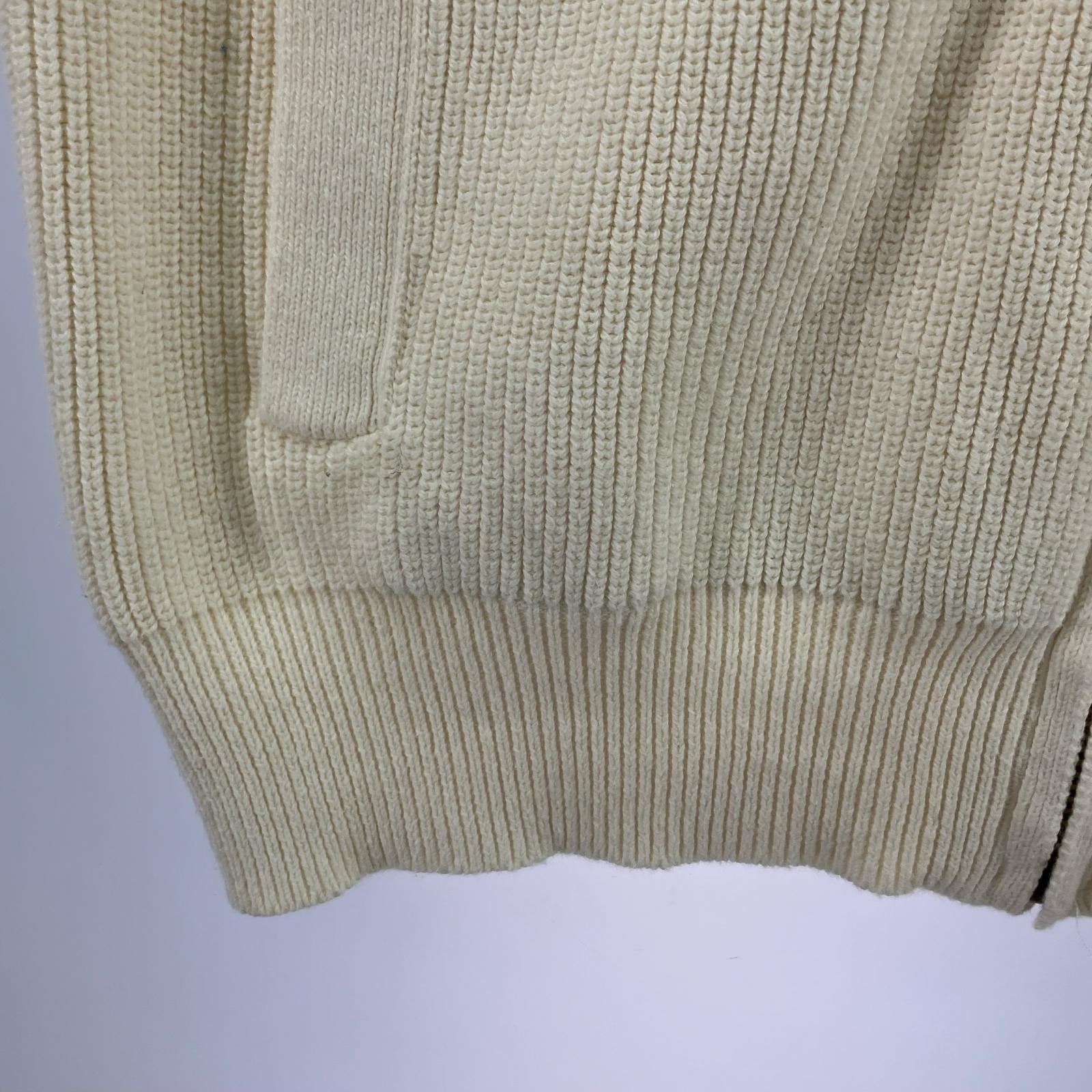ニット Wool Full Zip Sweater White ホワイト