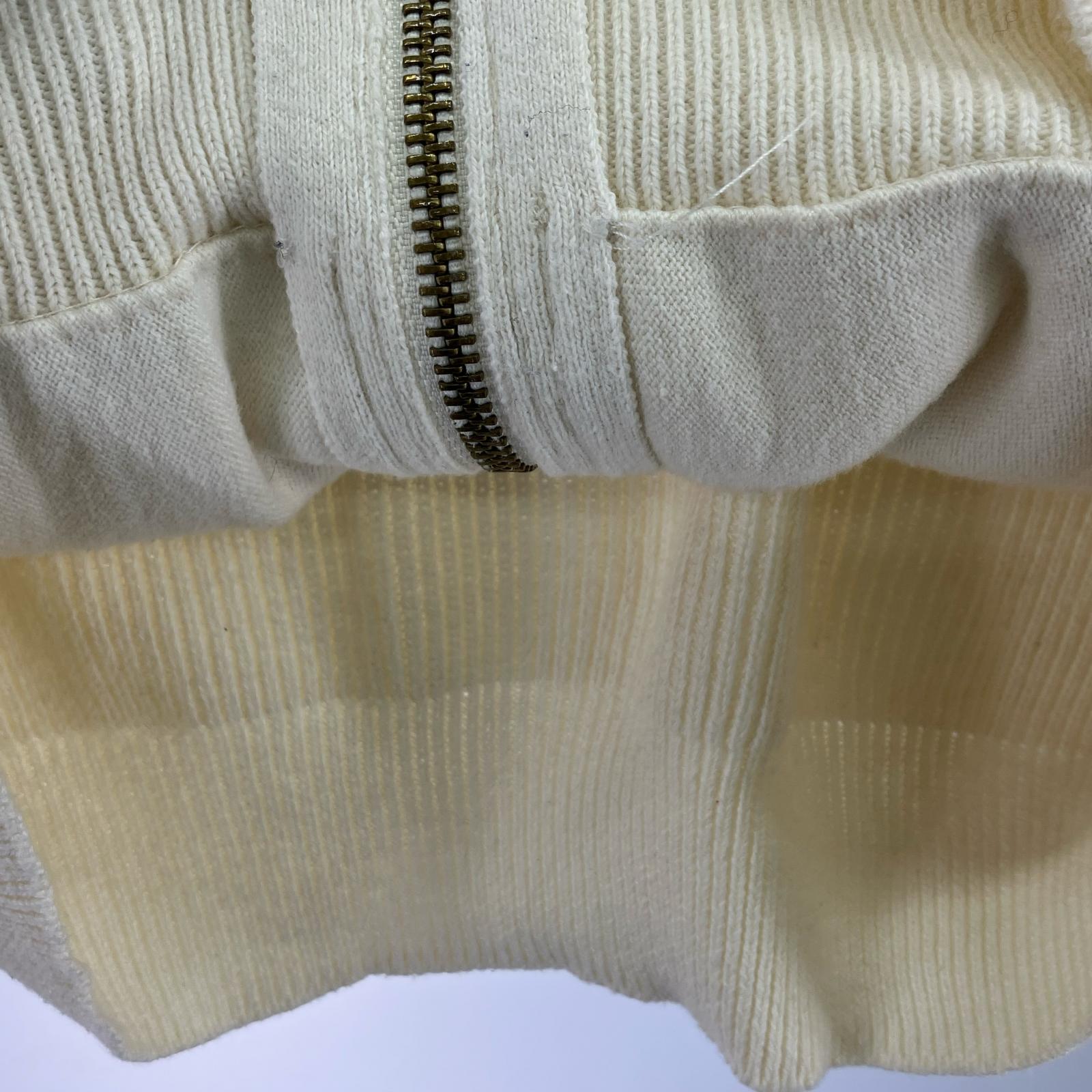 ニット Wool Full Zip Sweater White ホワイト