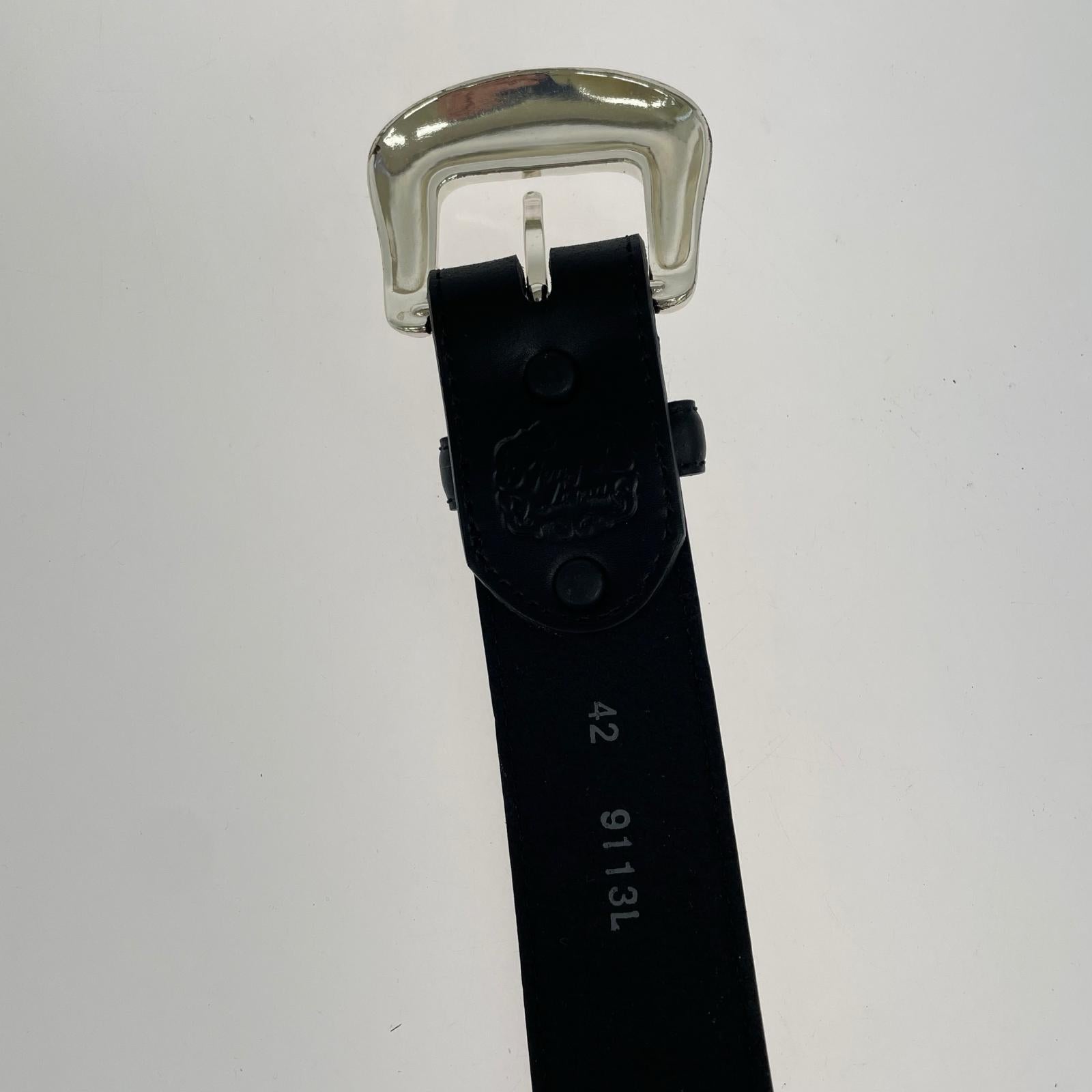 その他アクセサリー TONY LAMA 9113Ｌ コンチョ付 ウエスタンレザーベルト 42 黒 42 ブラック