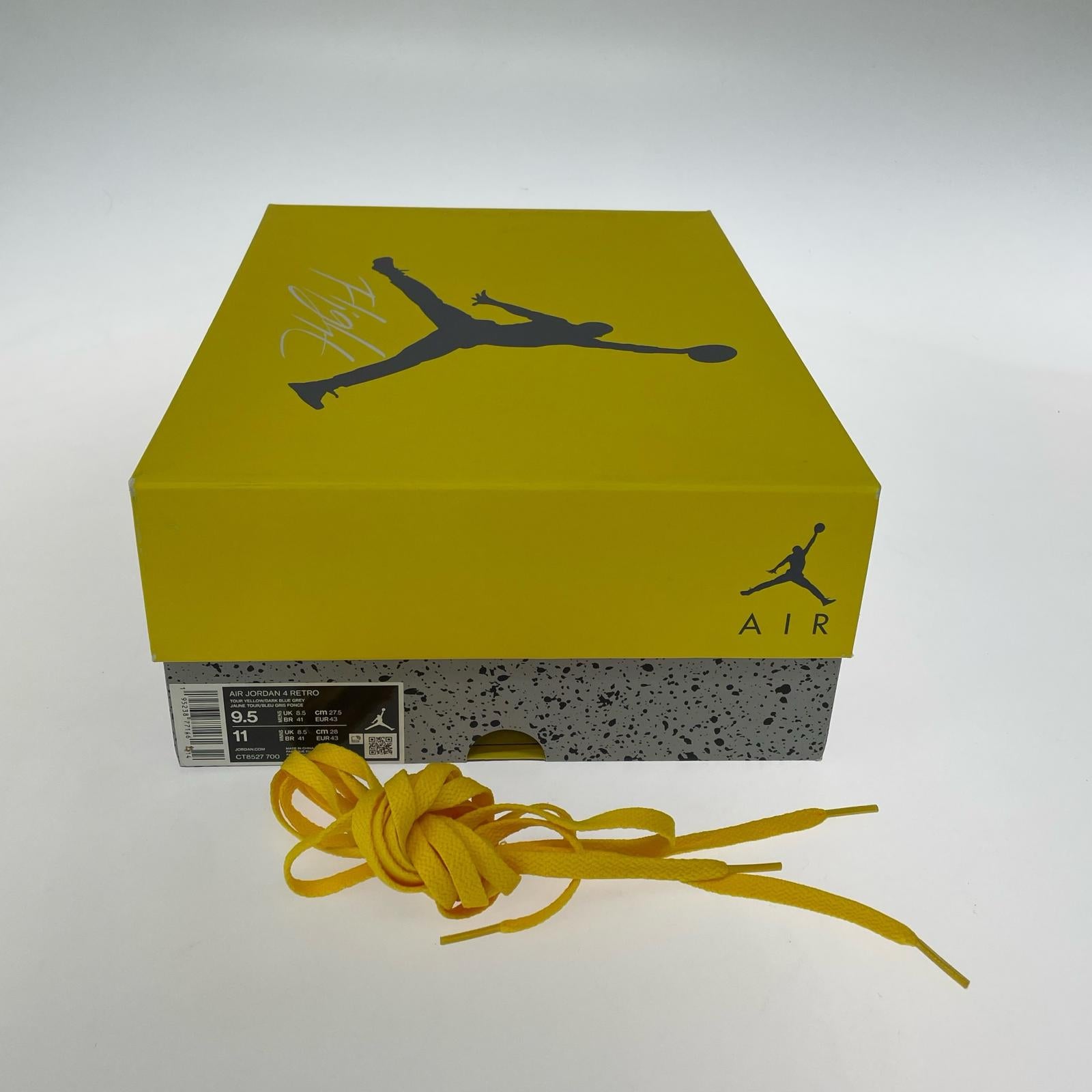 スニーカー AIR JORDAN 4 RETRO Tour Yellow 27.5cm 27.5cm (US9 1/2 UK9 EU45) イエロー