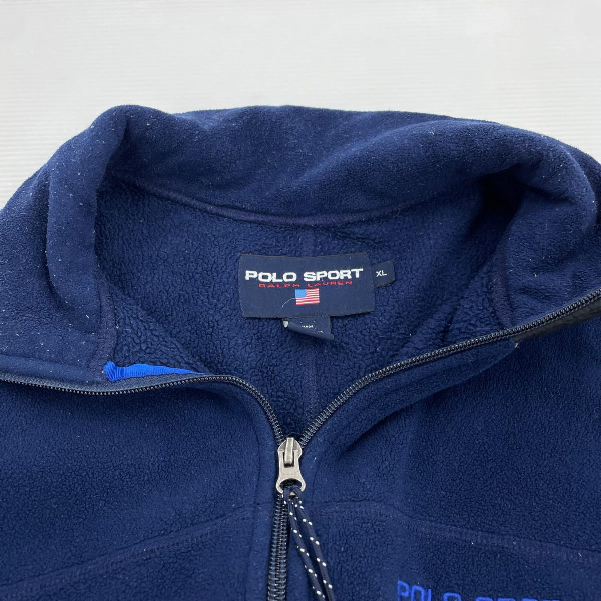 ジャケット 90s POLO SPORT ﾌﾘｰｽｼﾞｬｹｯﾄ（XL） ネイビー