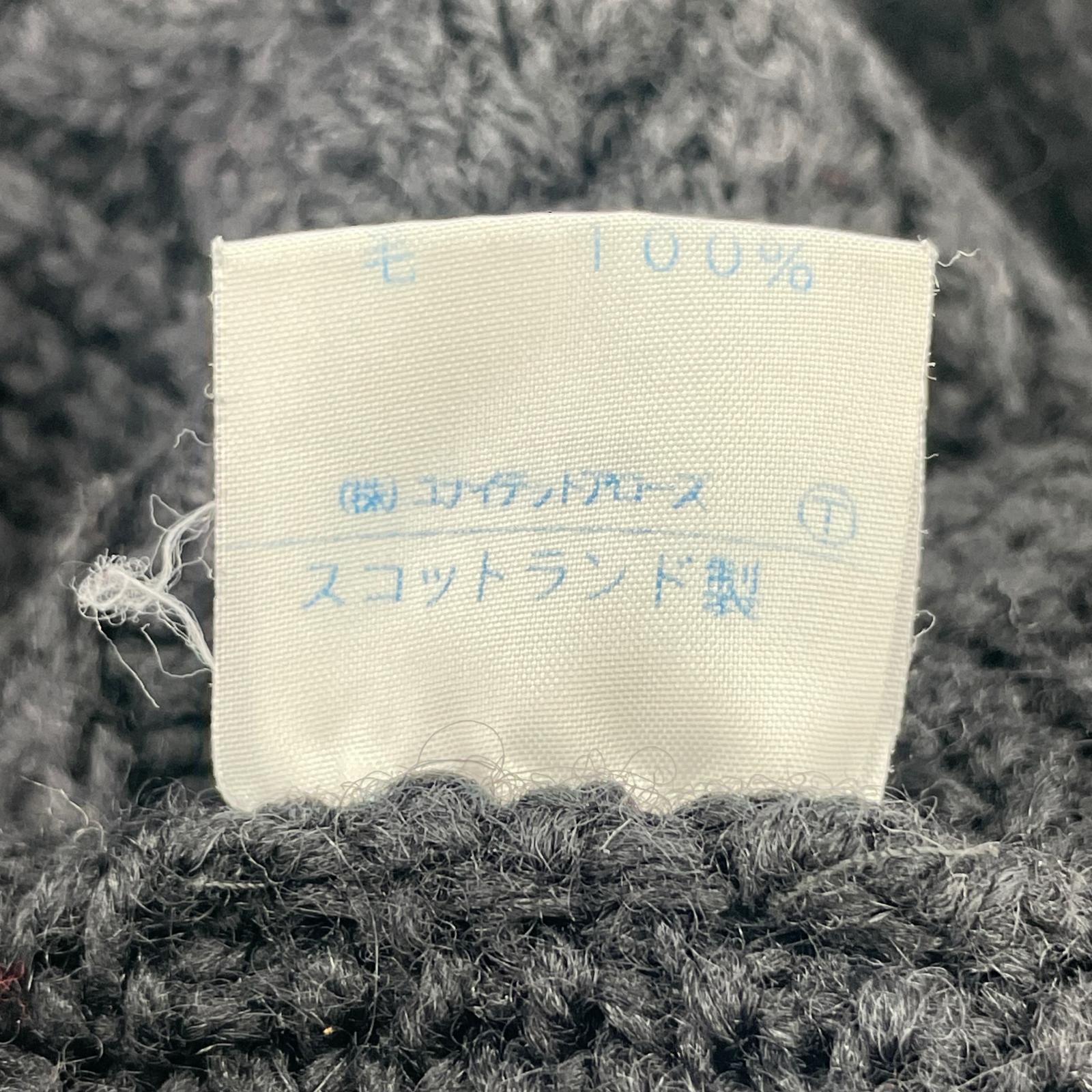 ニット クルーネックウールニット ブラック ブラック