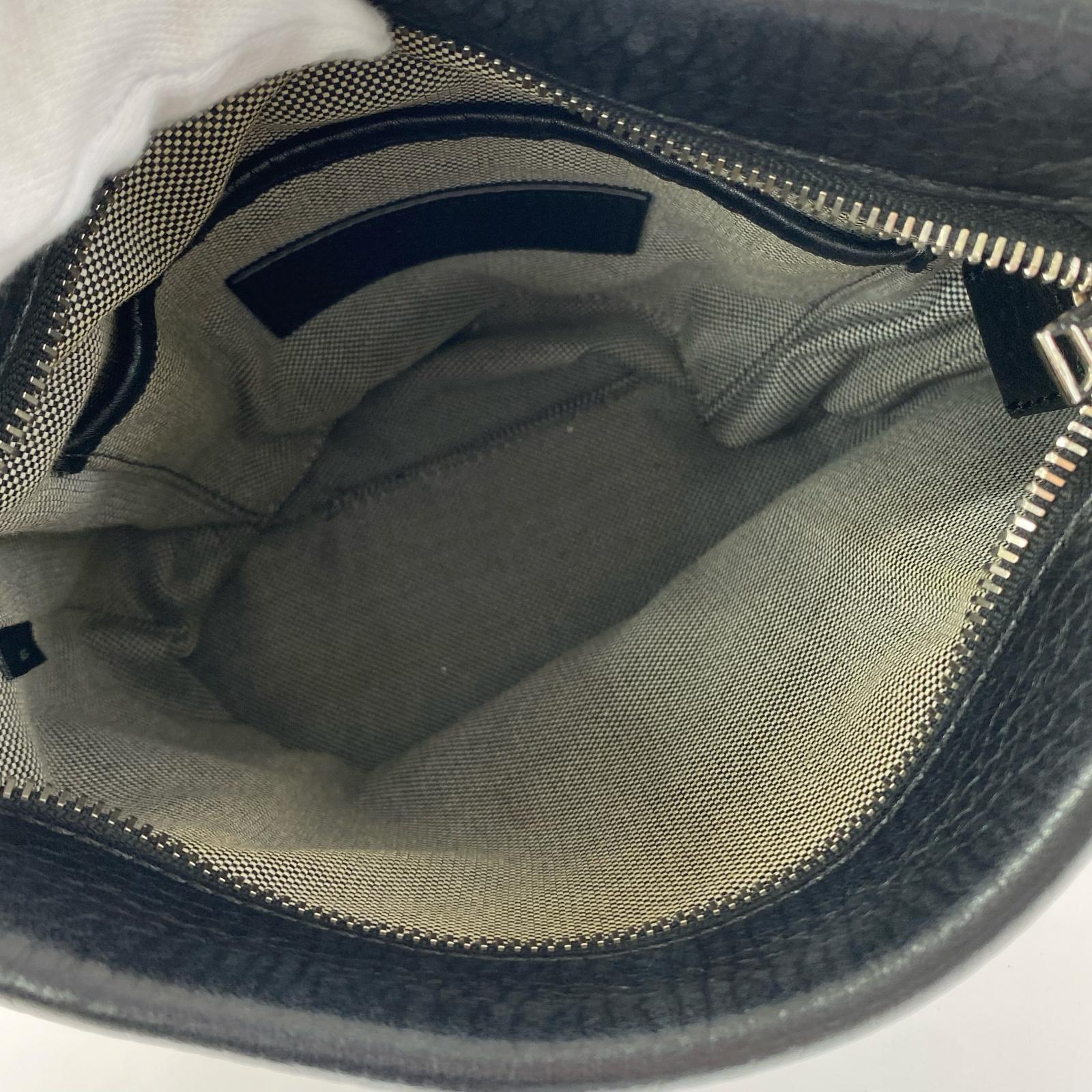 ショルダーバッグ LEATHER ショルダーバッグ ブラック ブラック