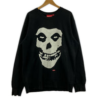 スウェット ×misfits スカルロゴ ブラック