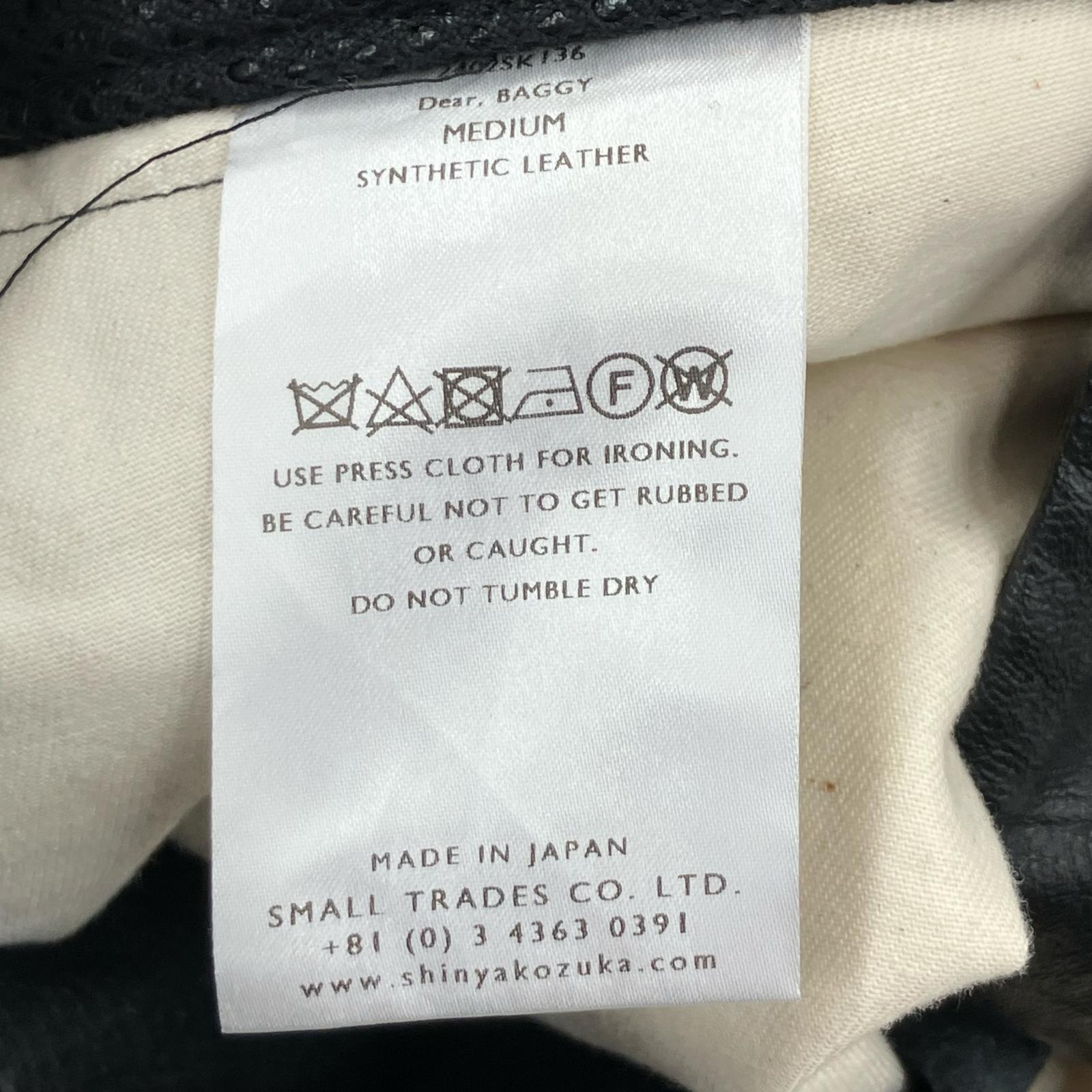パンツ 24aw フェイクレザー Dear Baggy M ブラック