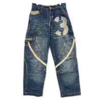 デニムパンツ Bullrot Wear ギミックデニム W32 IND S ブルー