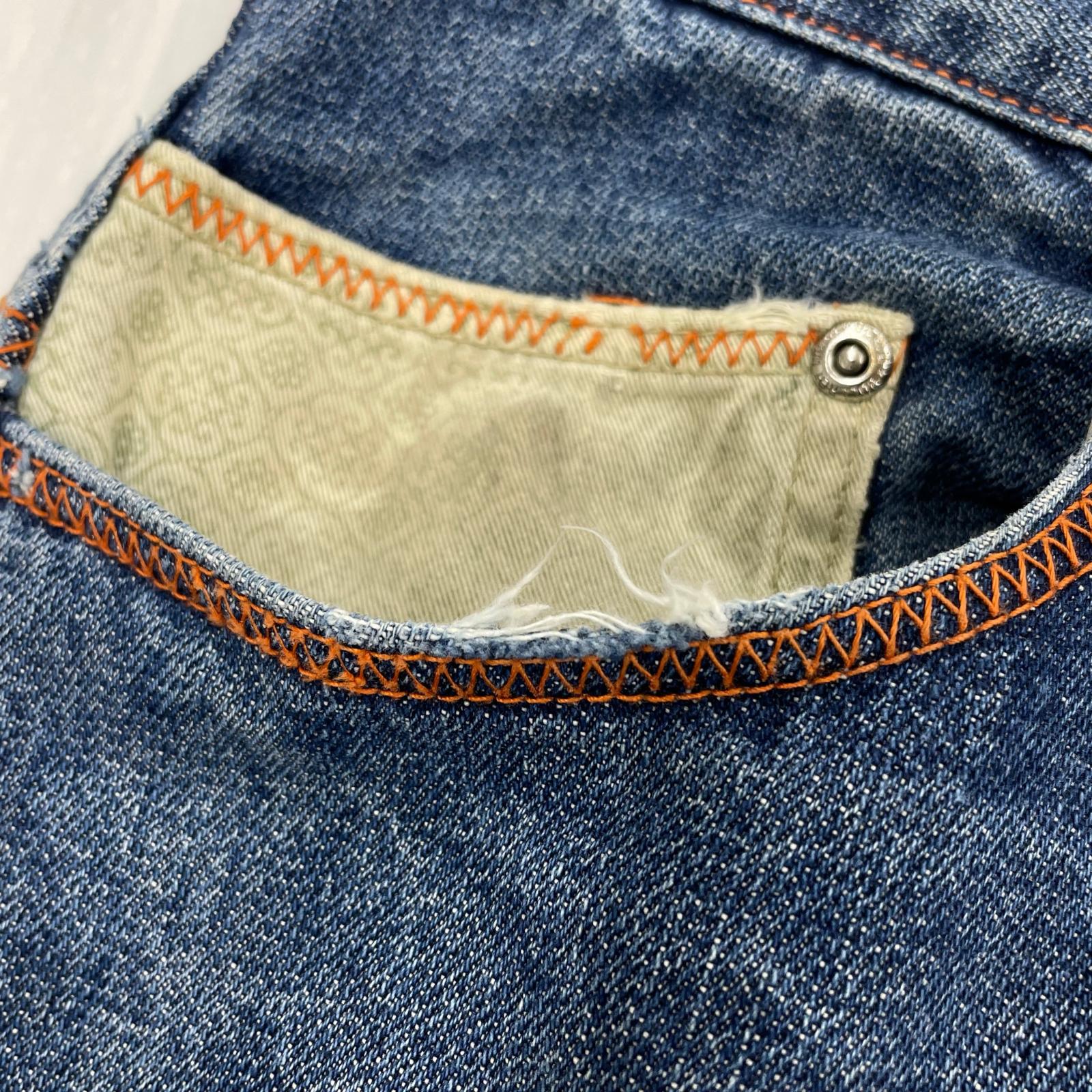 デニムパンツ Bullrot Wear ギミックデニム W32 IND S ブルー