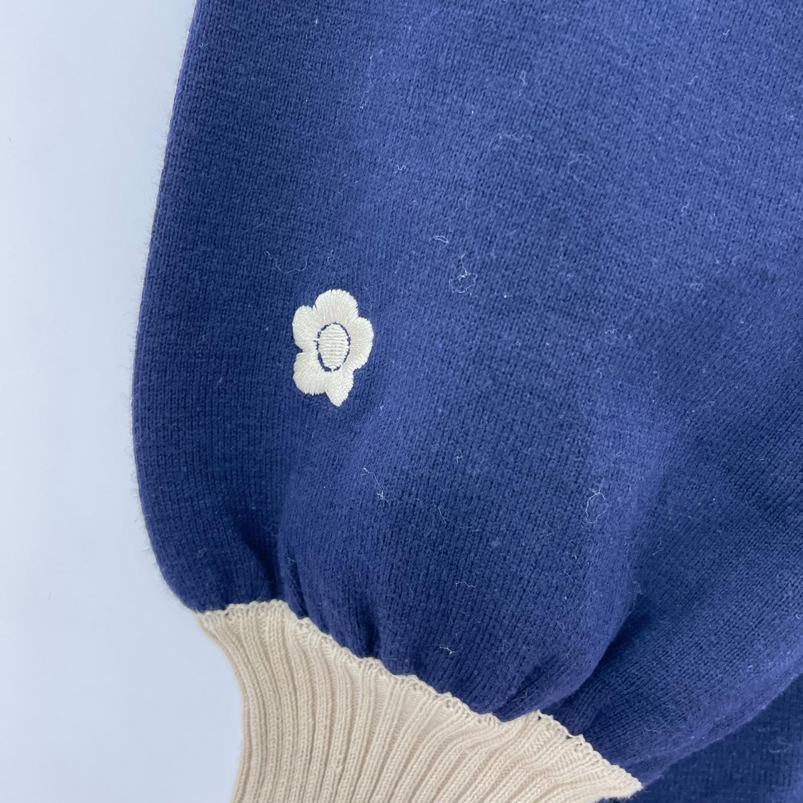 ワンピース MARY QUANT バイカラーハーフジップワンピース M
