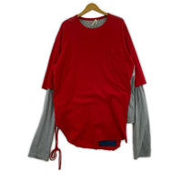長袖Ｔシャツ MARNI デザイレイヤードL/Sカットソー 52 レッド×グレー 52 レッド