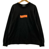 長袖Ｔシャツ ボックスロゴ 黒 L ブラック