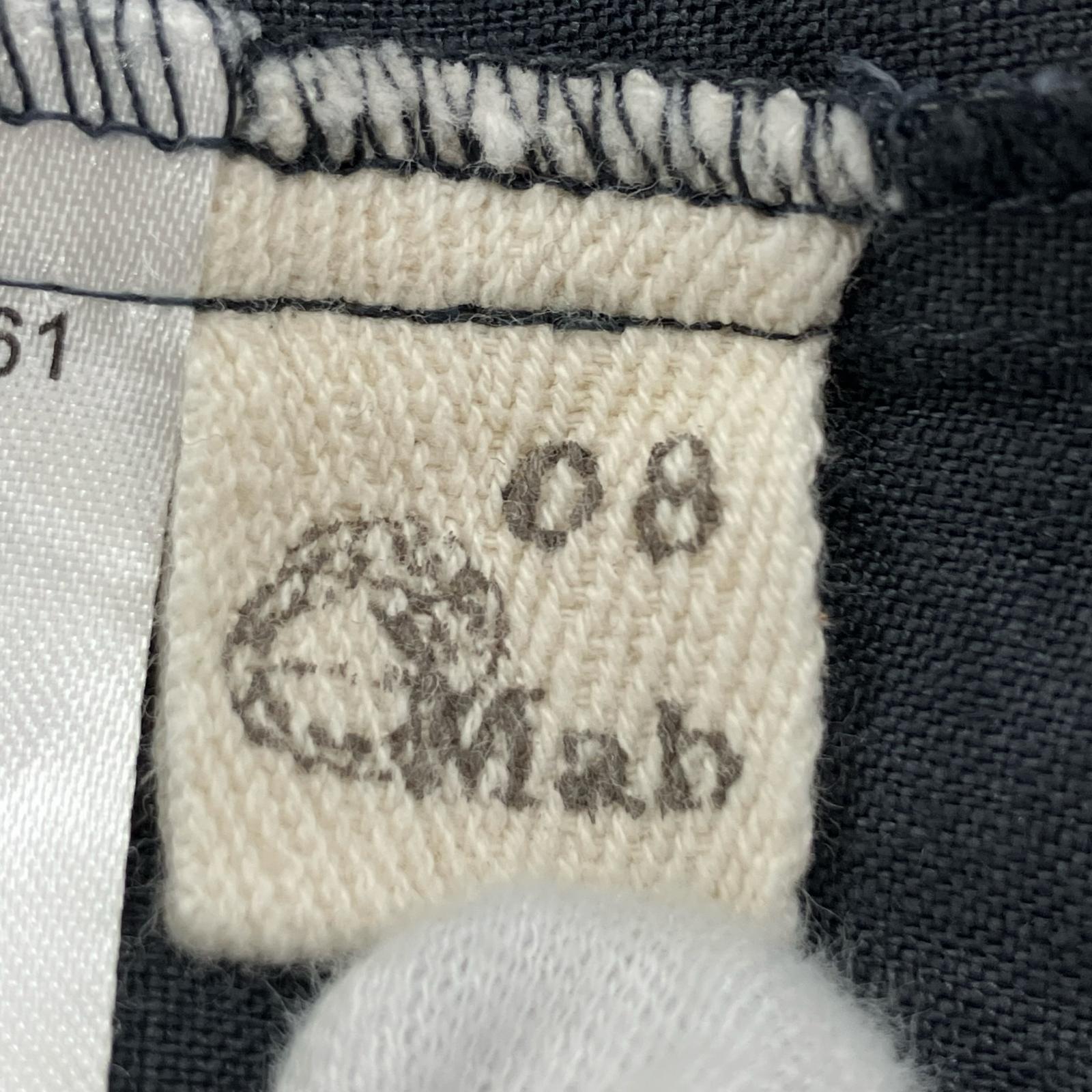 ワンピース 08Mab マルチボタンリネン 黒 ブラック
