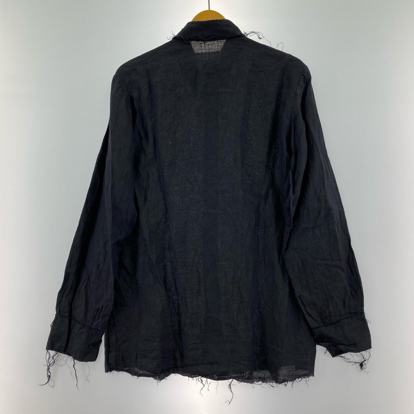 長袖シャツ GABRIELA COLL GARMENTS SOLBIATI リネンシャツ 2 黒 2 ブラック