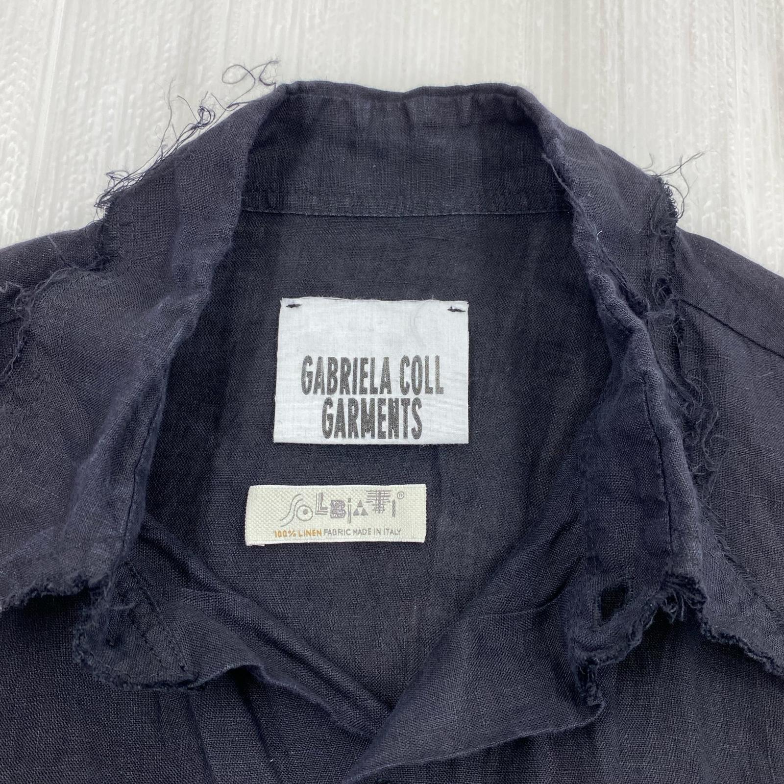 長袖シャツ GABRIELA COLL GARMENTS SOLBIATI リネンシャツ 2 黒 2 ブラック