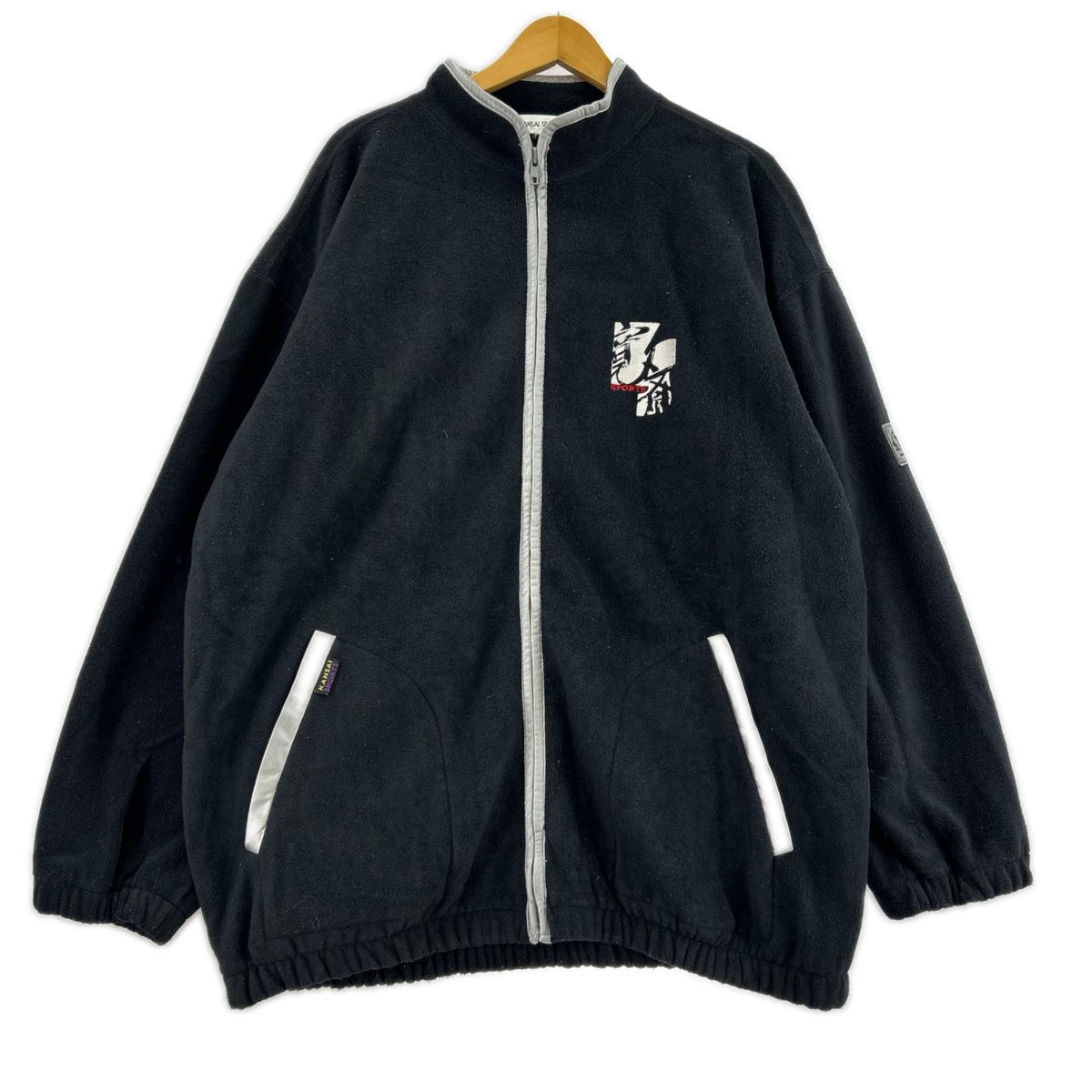 ジャケット KANSAI SPORT ﾄﾞﾗｺﾞﾝ刺繍ﾌﾘｰｽ L ﾌﾞﾗｯｸ L ブラック