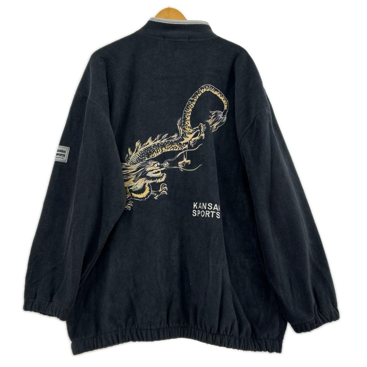 ジャケット KANSAI SPORT ﾄﾞﾗｺﾞﾝ刺繍ﾌﾘｰｽ L ﾌﾞﾗｯｸ L ブラック