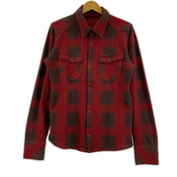 長袖シャツ kiryuyrik ウエスタンチェックシャツ M レッド M レッド