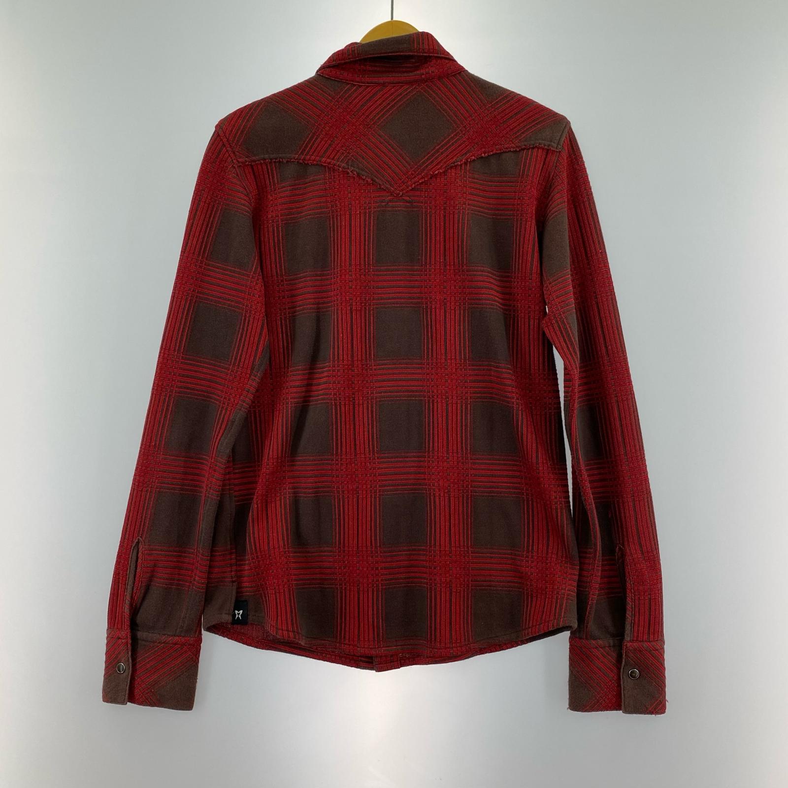 長袖シャツ kiryuyrik ウエスタンチェックシャツ M レッド M レッド