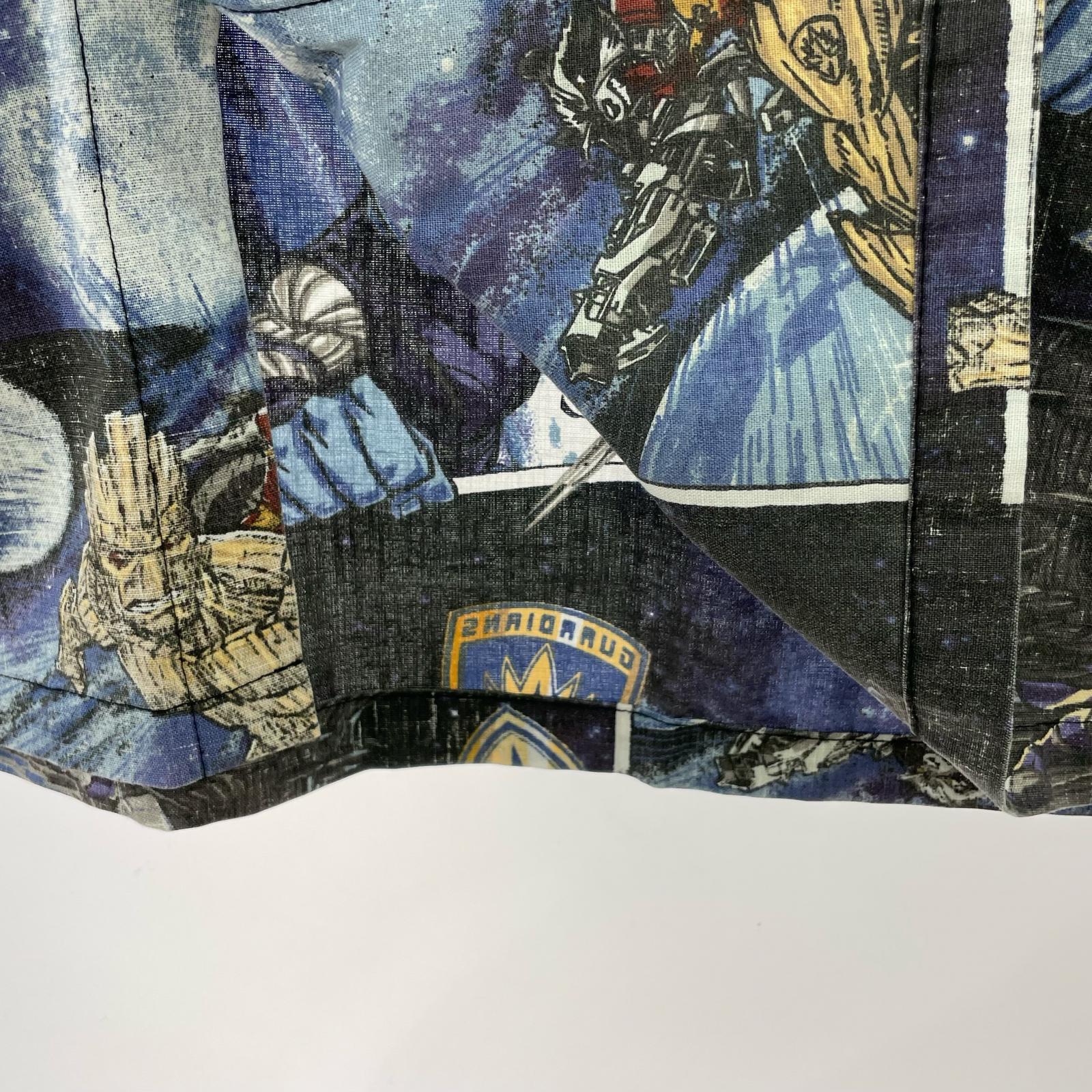 半袖シャツ ｘMARVEL Guardians of the Galaxy アロハシャツ パープル