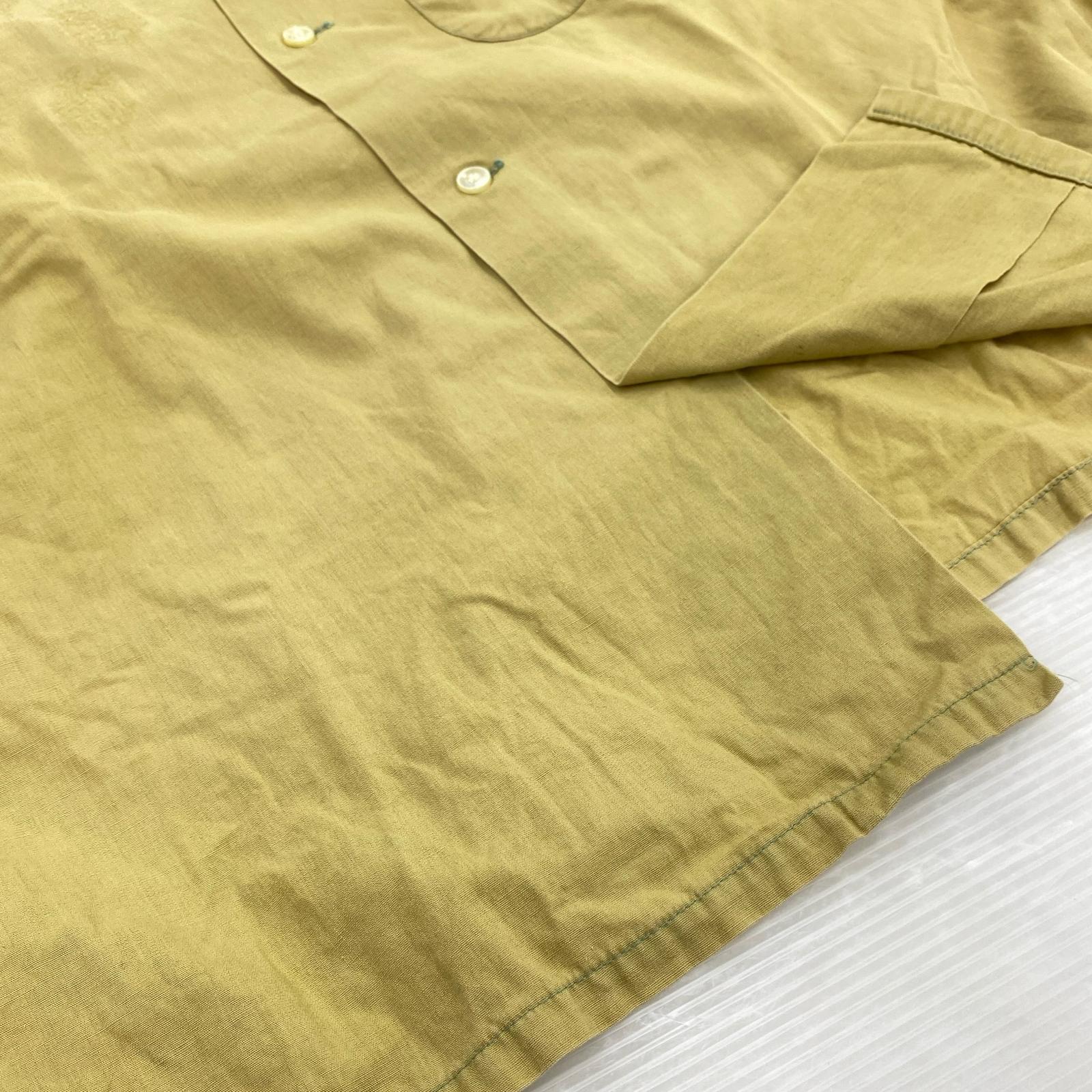 長袖シャツ 60s頃 BARGO 開襟 オープンカラー ボックスシャツ (M) イエロー系 M