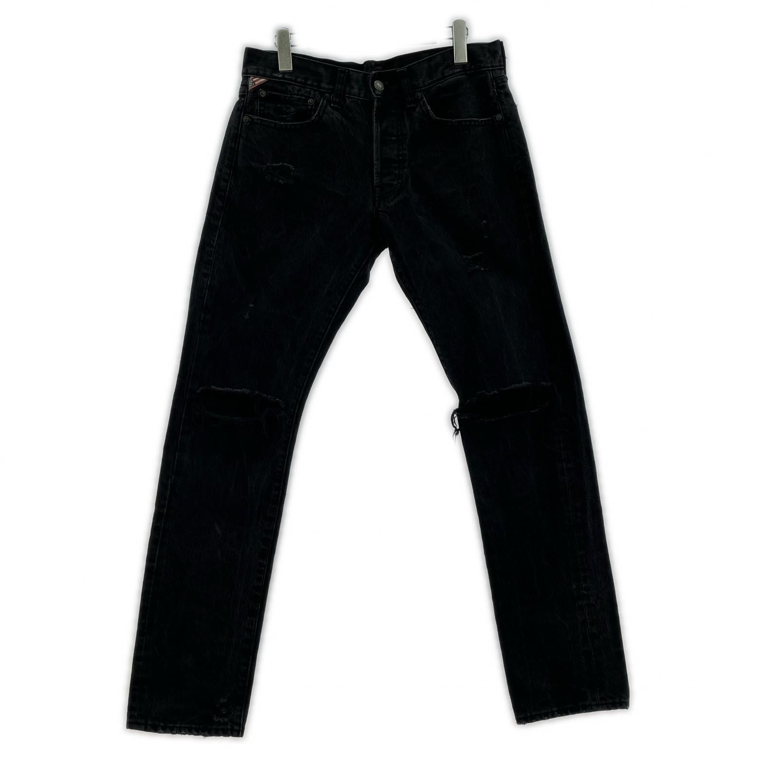 デニムパンツ DENIM ＆ SUPPLY ダメージ加工 ブラックデニム 30 ブラック