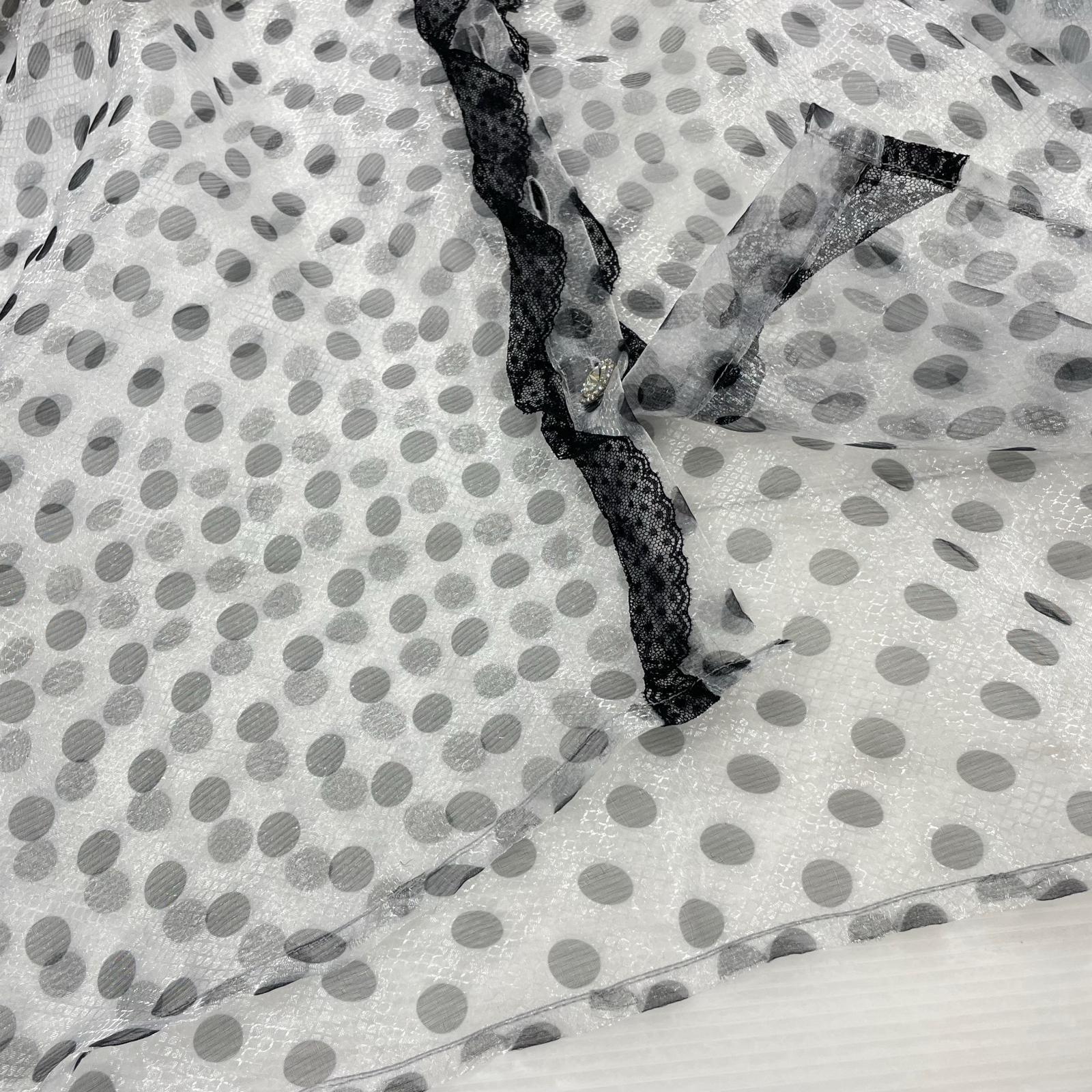 その他トップス dream sister jane シアーブラウス ドット (S) 白黒 S ブラック