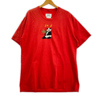 半袖Ｔシャツ PUPPET ANIMAL EMBROIDERY Tee RED L L レッド