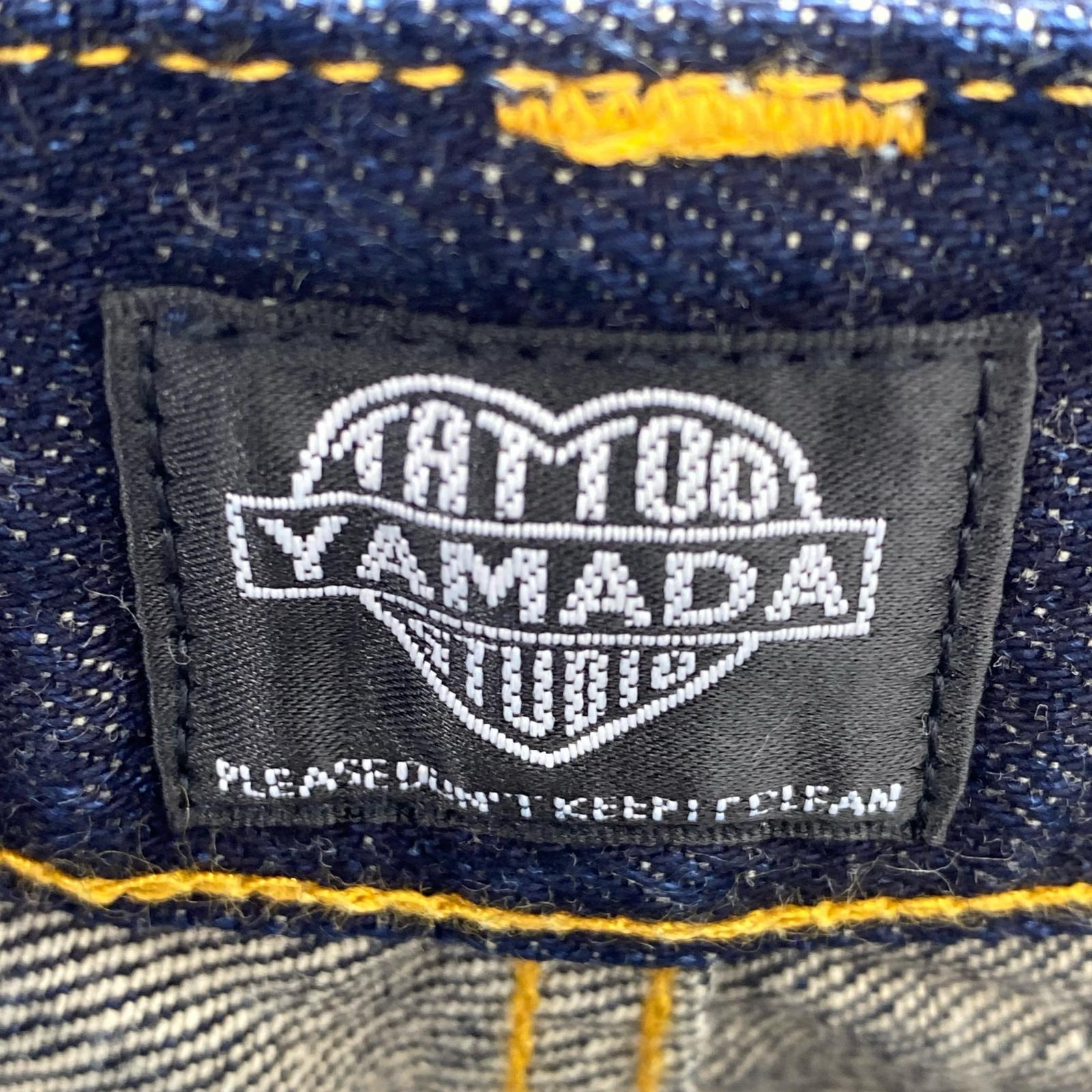 デニムパンツ TATTOO STUDIO YAMADA WIDE STRAIGHT ブルー