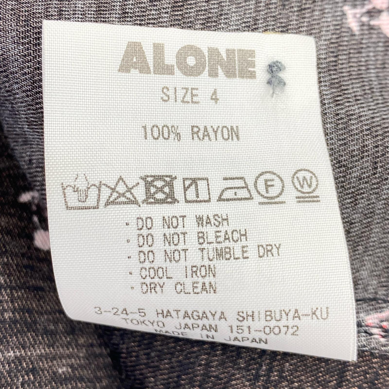 長袖シャツ ALONE INC チェリー シャツ 4 ブラック