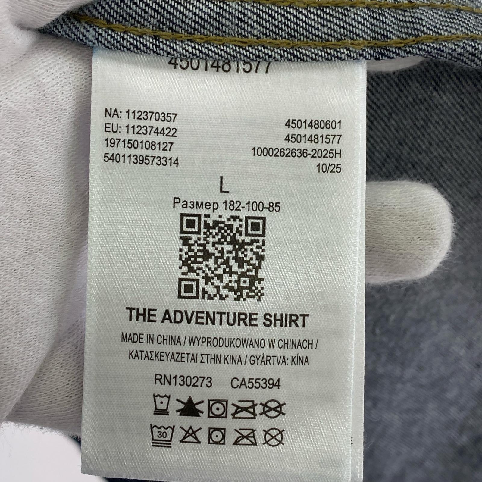 長袖シャツ WRANGLER アドベンチャーシャツ　デニム（L） L ブルー
