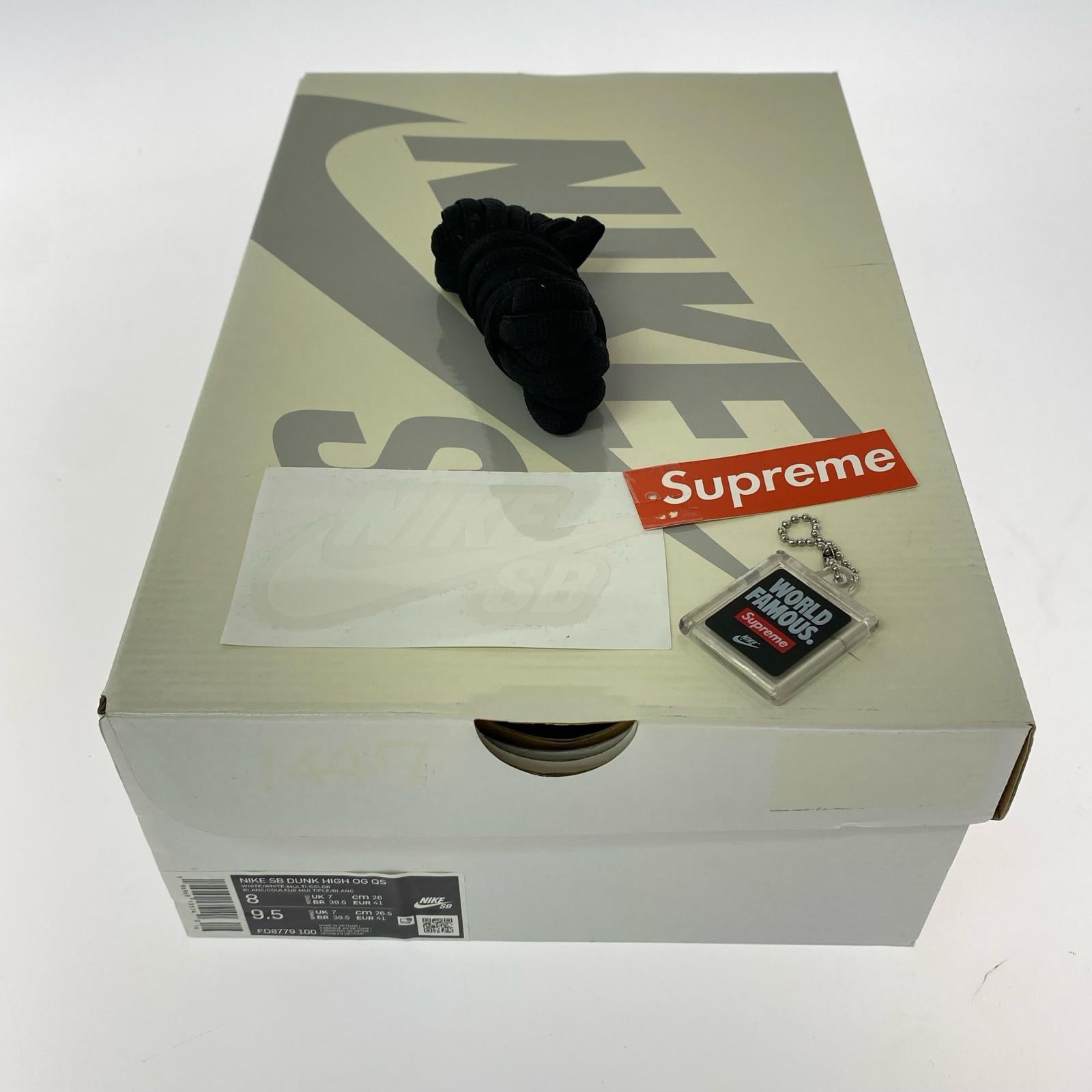 スニーカー ×SUPREME DUNK HIGH OG QS RAMMELLZEE 26cm (US8 UK7 1/2 EU42)