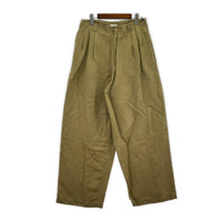 パンツ YOKE 26SS Linen Silk Kersey 3pleated Tapered Trousers スラックス 3 カーキ 3 カーキ