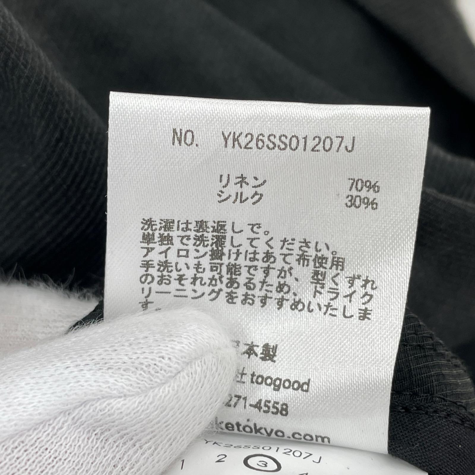 ジャケット YOKE 26SS Linen Silk Kersey Double Breasted Blezer ダブルジャケット 3 ブラック 3 ブラック